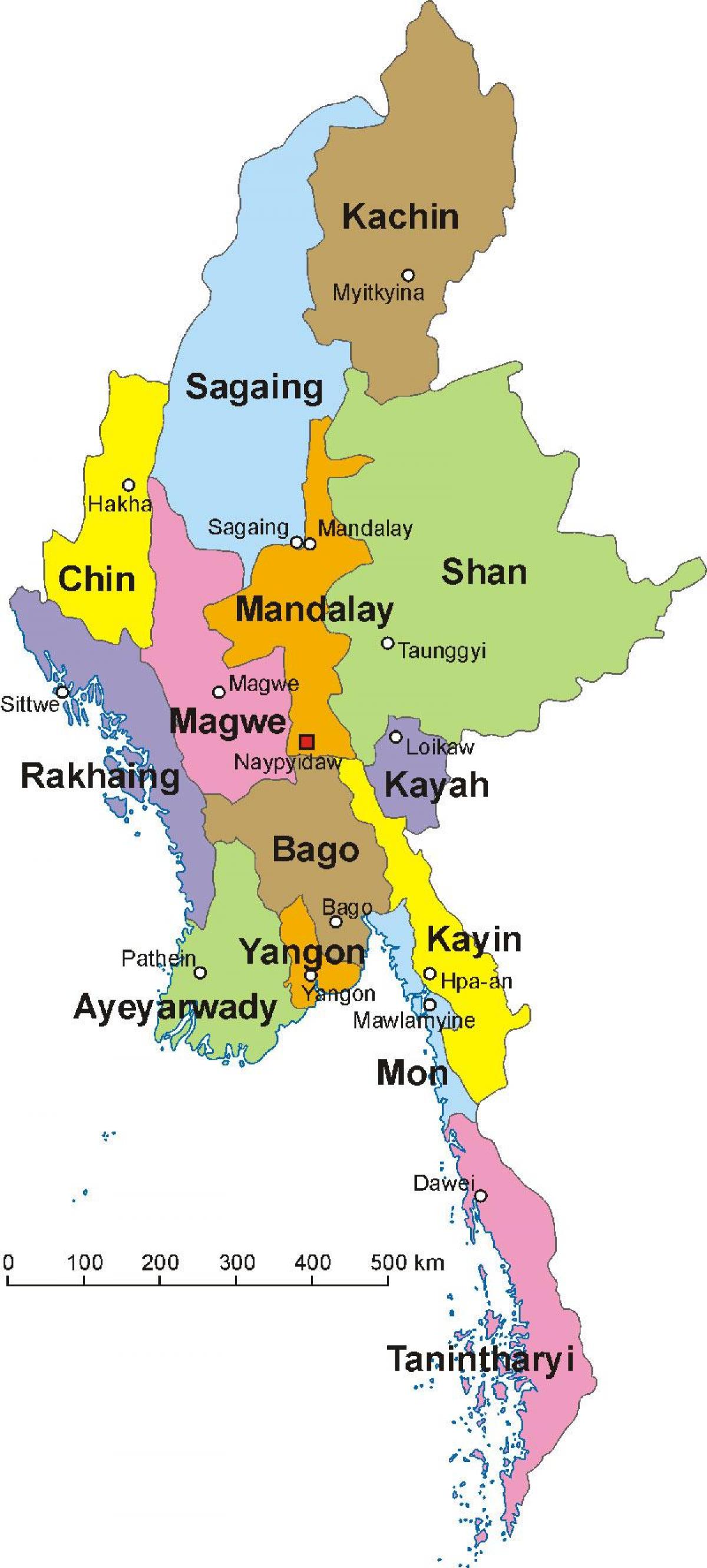 Myanmar carte photo
