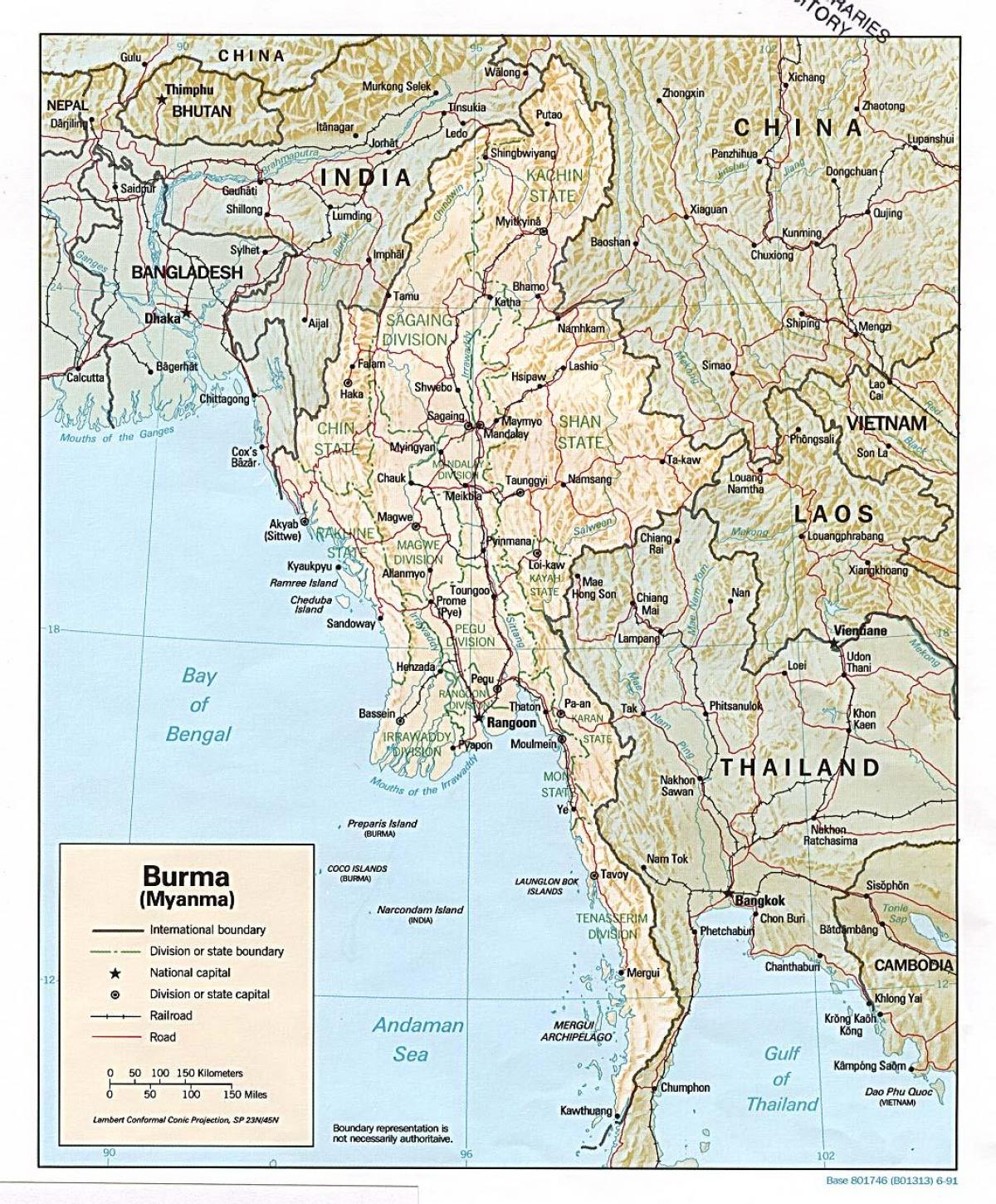 hors ligne Myanmar carte