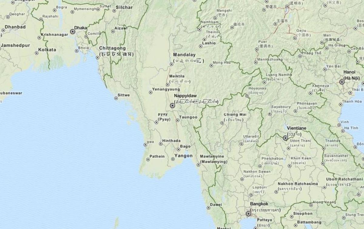 carte gps pour le Myanmar
