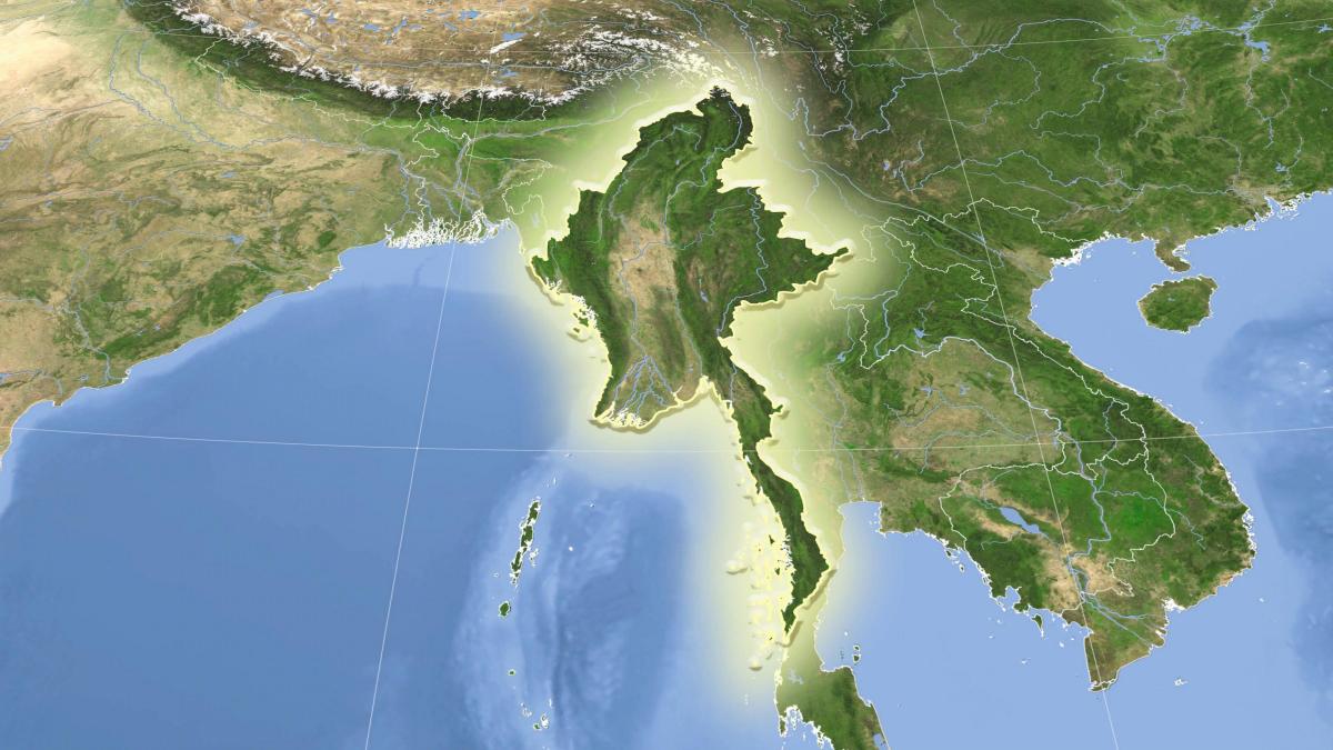 Myanmar carte satellite live