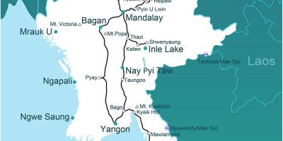Une carte du Myanmar